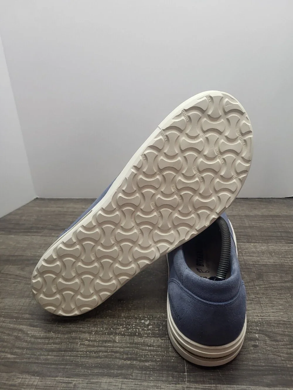 Birkenstock Oswego Mens Size 11 Blue Suede Slip On Sneaker Loafer NEW
